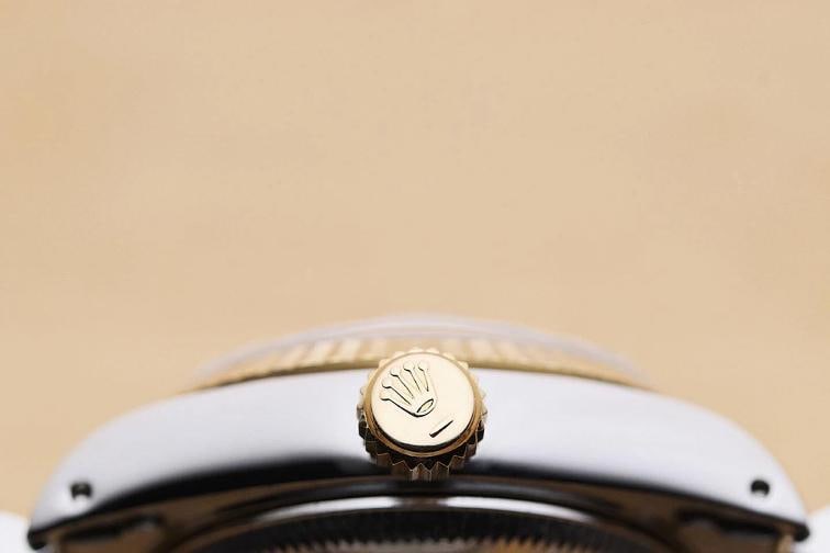 ROLEX LADIES DATEJUST 69173 CHAMPAGNE 18K YELLOW GOLD STEEL 2-TONE JUBILEE WATCH - 9
