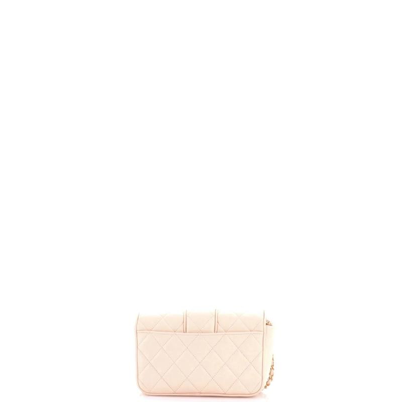 Chanel CC Tab Flap Shoulder Bag Quilted Lambskin Mini - 3