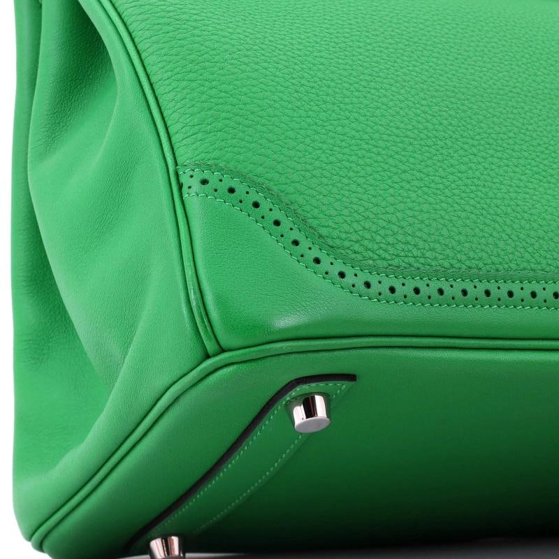 Hermes Birkin Ghillies Bag Bamboo Togo and Swift with Palladium Hardware 30 - 7