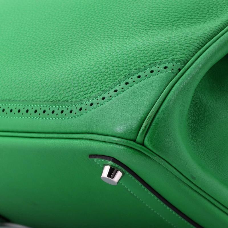 Hermes Birkin Ghillies Bag Bamboo Togo and Swift with Palladium Hardware 30 - 8