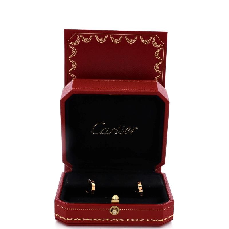 Cartier Love Hoop Earrings 18K Rose Gold Small - 2