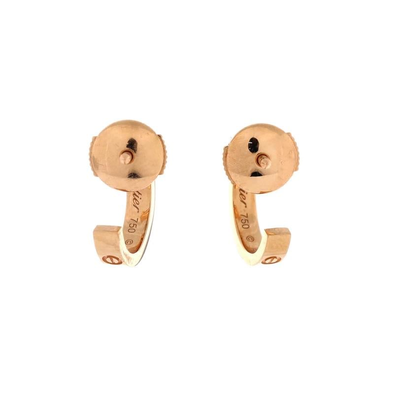 Cartier Love Hoop Earrings 18K Rose Gold Small - 3