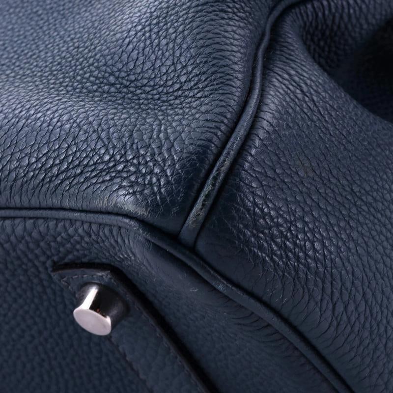 Hermes Birkin Handbag Bleu de Malte Togo with Palladium Hardware 35 - 7