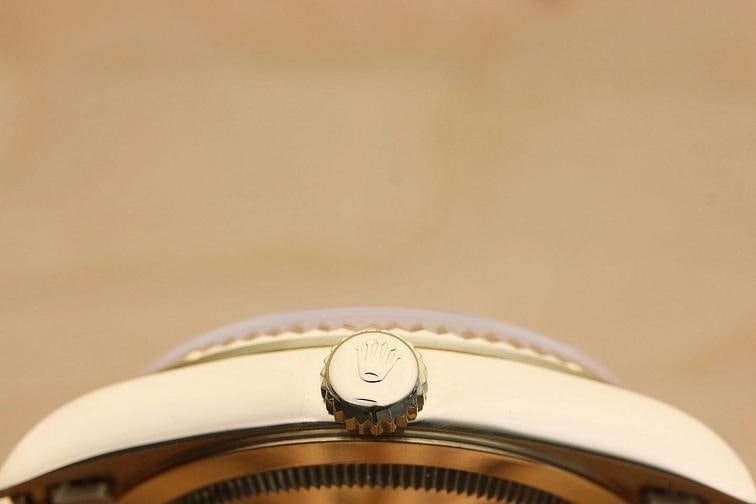 ROLEX MENS DAYDATE 18238 SILVER DIAL 18K YELLOW GOLD PRESIDENT DOUBLE QS WATCH - 8