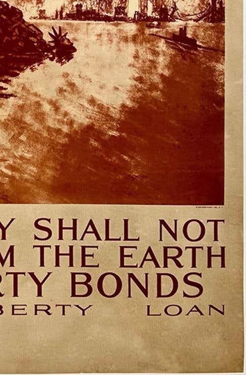 Original Vintage Poster THAT LIBERTY SHALL NOT PERISH World War Propaganda OL - 5
