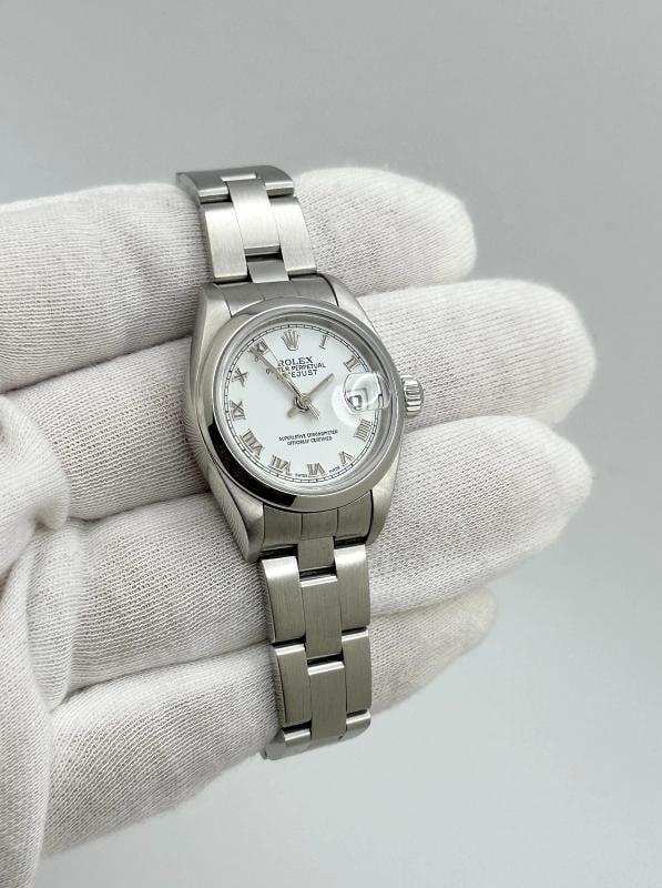 2004 Rolex Ladies Datejust 79160 White Roman Dial Stainless Steel Box Papers - 8