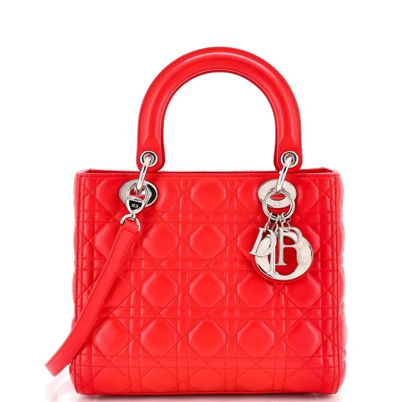 Christian Dior Lady Dior Bag Cannage Quilt Lambskin Medium (1 of 6)