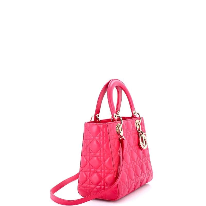 Christian Dior Lady Dior Bag Cannage Quilt Lambskin Medium - 2