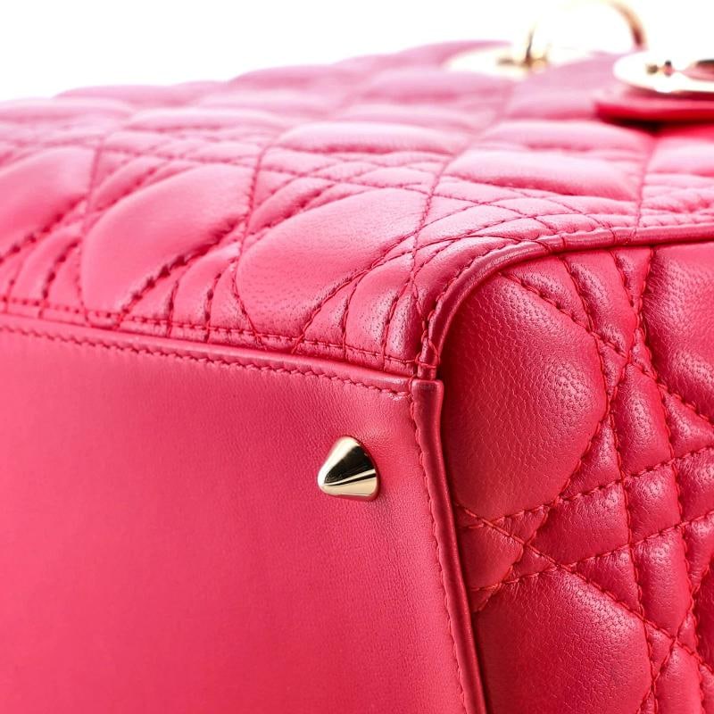 Christian Dior Lady Dior Bag Cannage Quilt Lambskin Medium - 6
