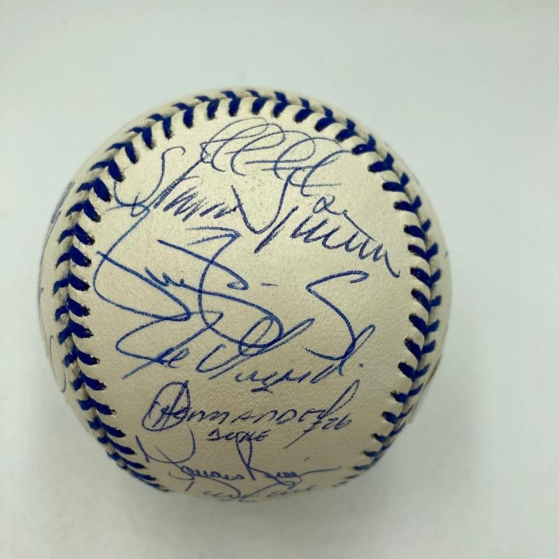 1998 New York Yankees World Series Champs Team Signed Baseball JSA COA - 2
