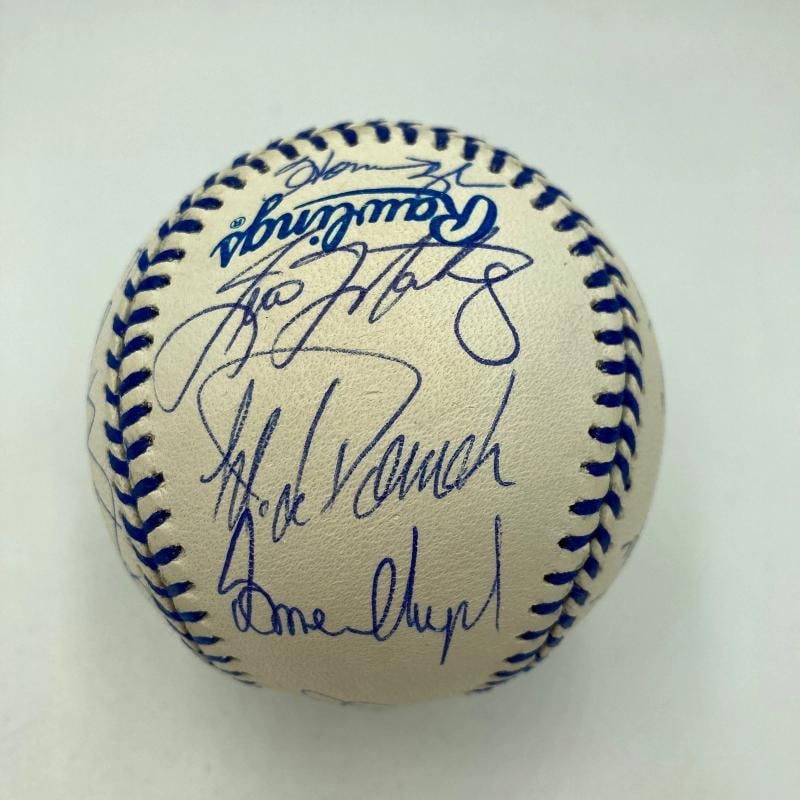 1998 New York Yankees World Series Champs Team Signed Baseball JSA COA - 7