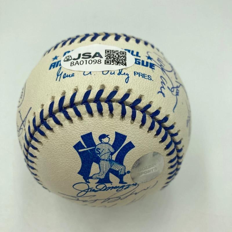 1998 New York Yankees World Series Champs Team Signed Baseball JSA COA - 8