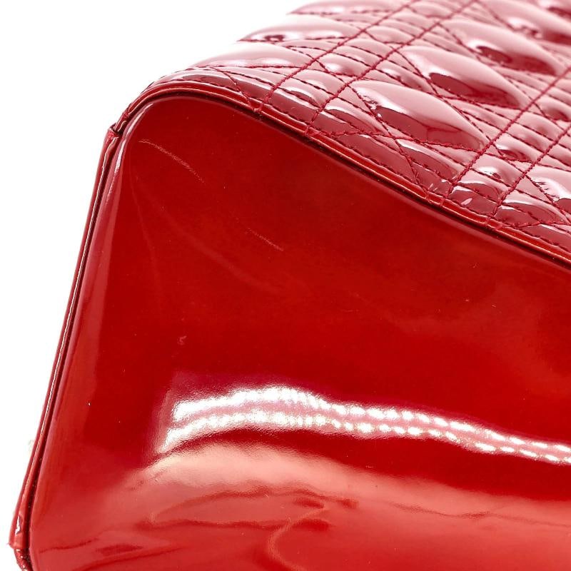 Christian Dior Lady Dior Bag Cannage Quilt Patent Medium - 7