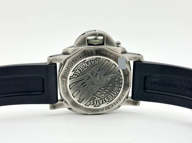 Panerai Luminor Marina Navy Seals PAM01412 PAM 1412 Grey Dial Steel Box Papers - 5