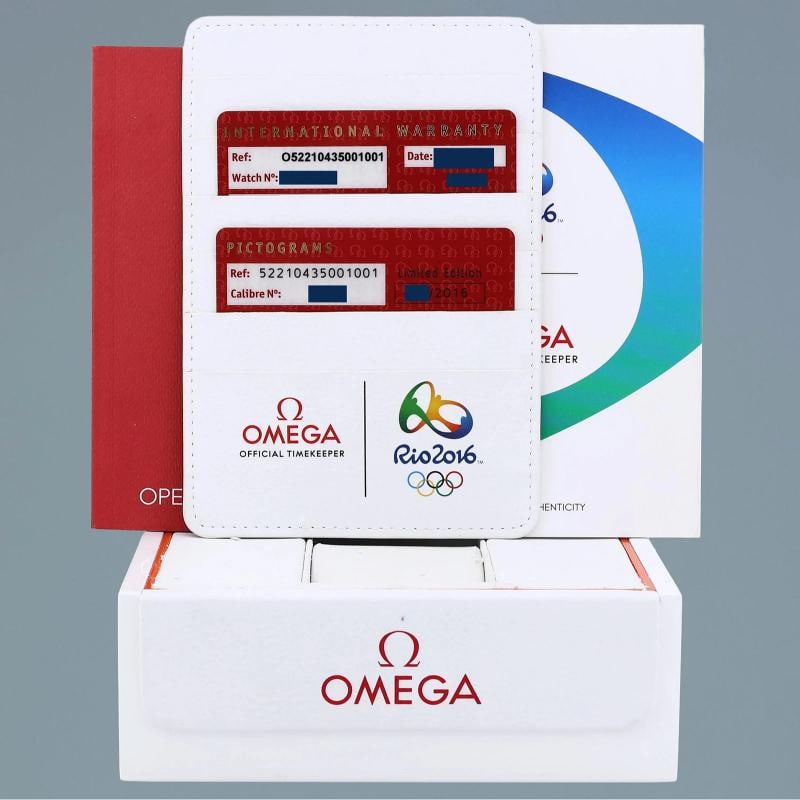 PAPERS MINT Omega Speedmaster Mark II Rio 2016 522.10.43.50.01.001 43mm Black Box and Papers - 3