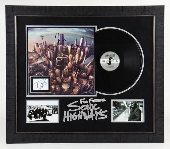 FOO FIGHTERS Sonic Highways Signed Vinyl LP JSA COA GROHL HAWKINS SMEAR JAFFEE: Industry: Music,Signed: Yes,Autograph Authentication: James Spence (JSA),Object Type: Record,Original/Reproduction: Original,Country of Origin: United States