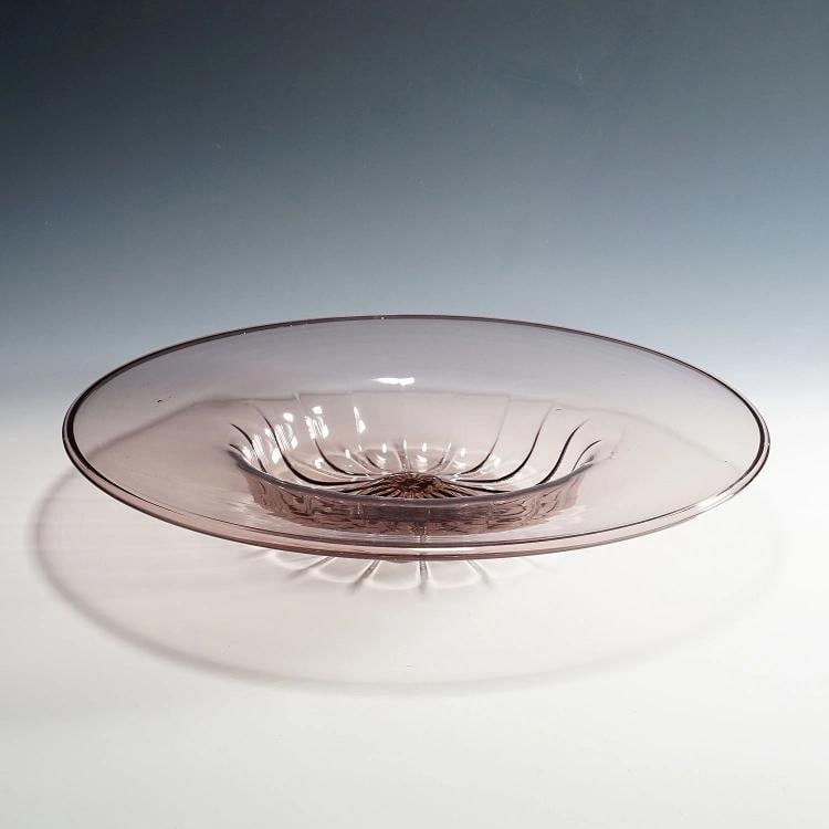 Very Large Vetro Soffiato Glass Dish Vittorio Zecchin for Venini Murano ca 1925 - 3