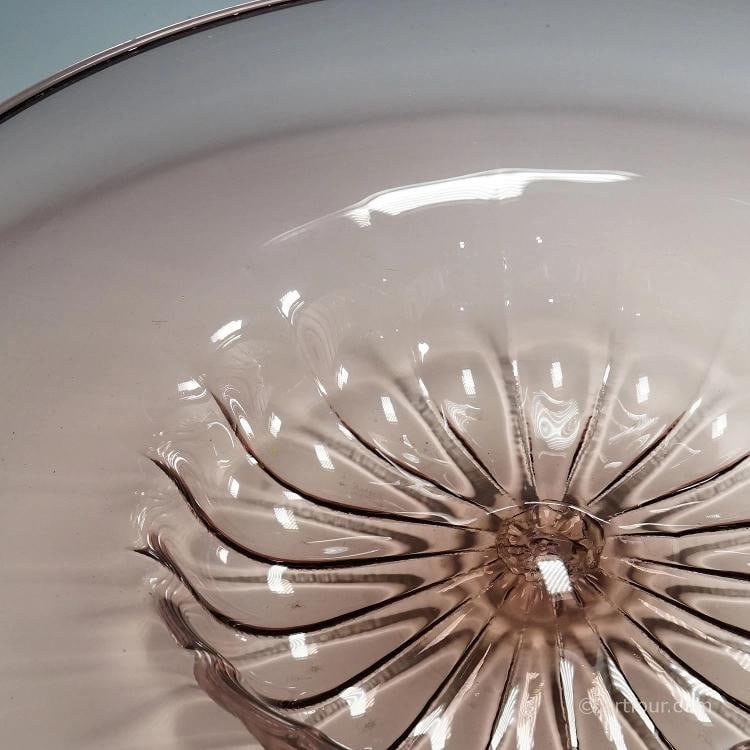 Very Large Vetro Soffiato Glass Dish Vittorio Zecchin for Venini Murano ca 1925 - 4