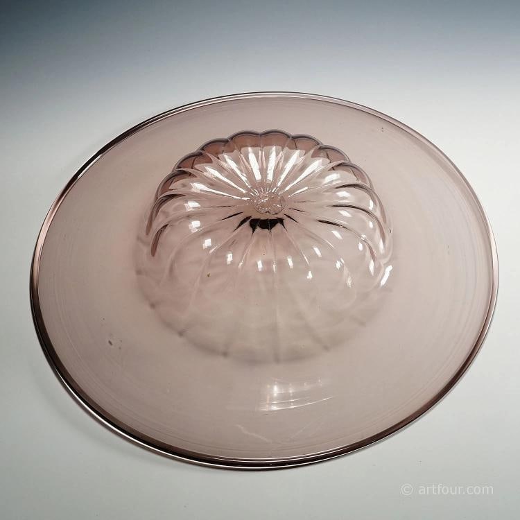 Very Large Vetro Soffiato Glass Dish Vittorio Zecchin for Venini Murano ca 1925 - 5