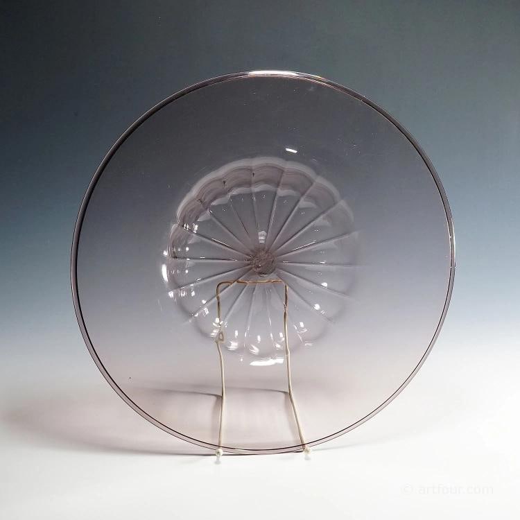 Very Large Vetro Soffiato Glass Dish Vittorio Zecchin for Venini Murano ca 1925 - 6