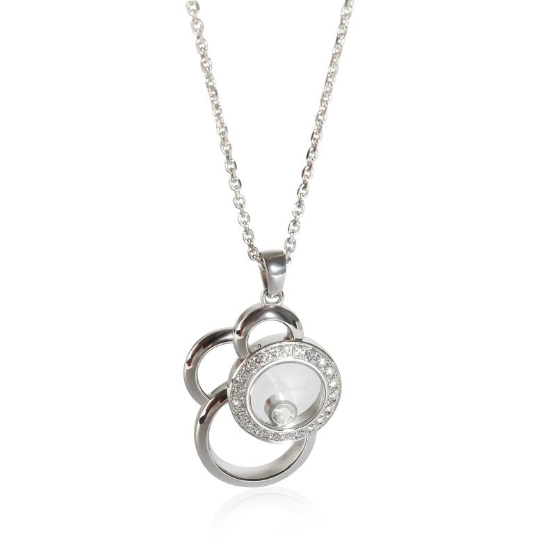 Chopard White Gold Diamond Happy Diamonds Pendant - 2