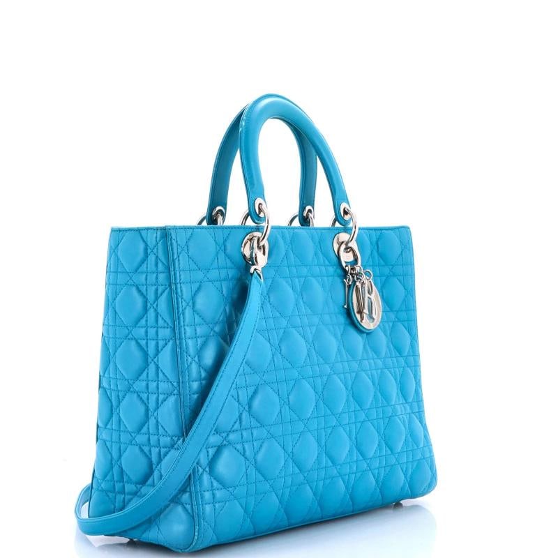 Christian Dior Lady Dior Bag Cannage Quilt Lambskin Large - 2