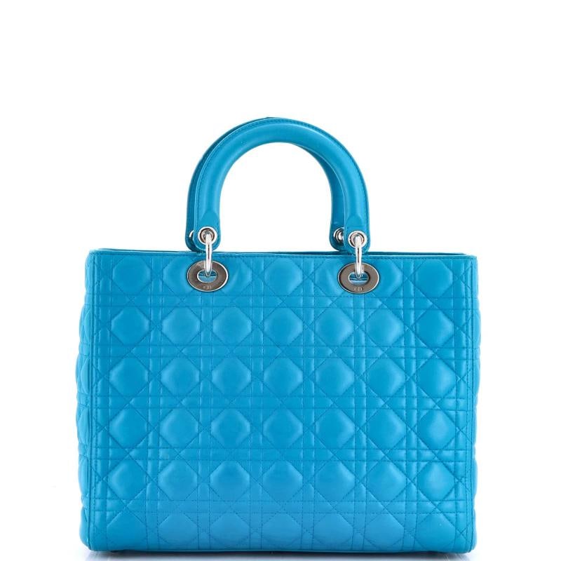 Christian Dior Lady Dior Bag Cannage Quilt Lambskin Large - 3