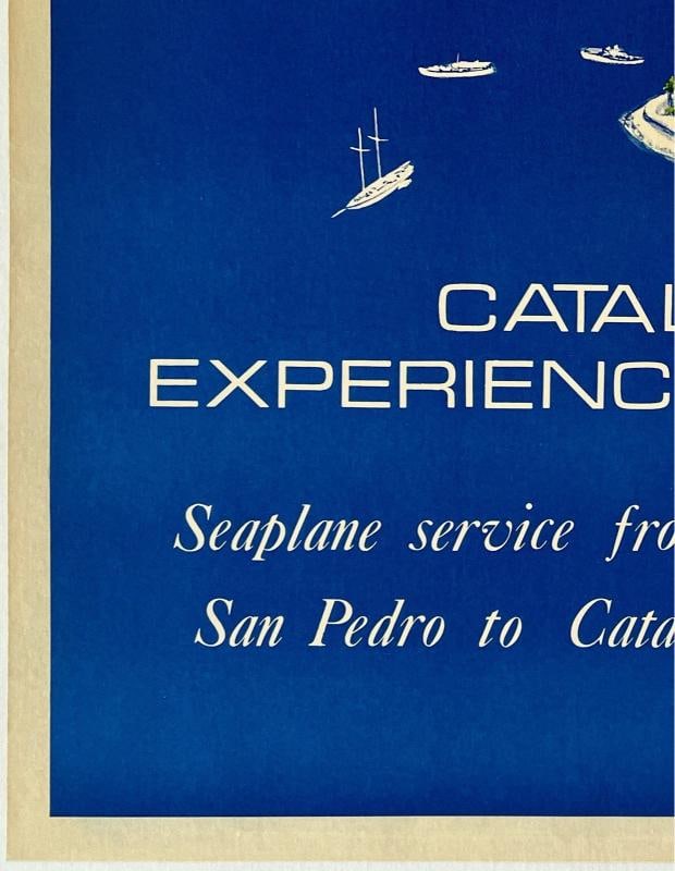 Original Vintage Poster AIR CATALINA - CATALINA'S EXPERIENCED AIRLINE Travel OL - 4