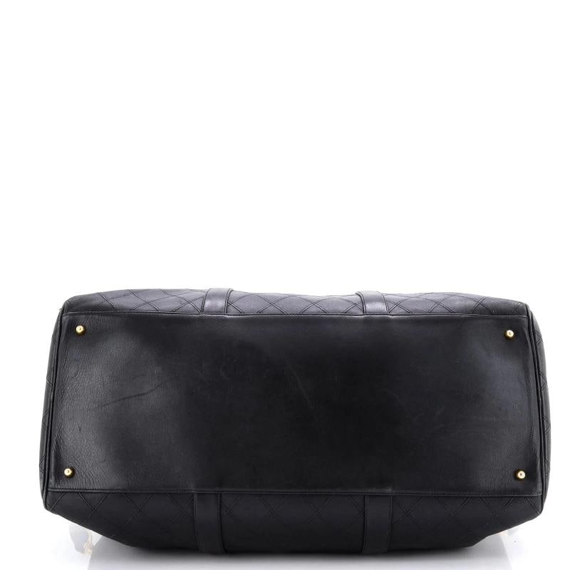 Chanel Vintage Diamond Stitch Boston Bag Quilted Lambskin Large - 4