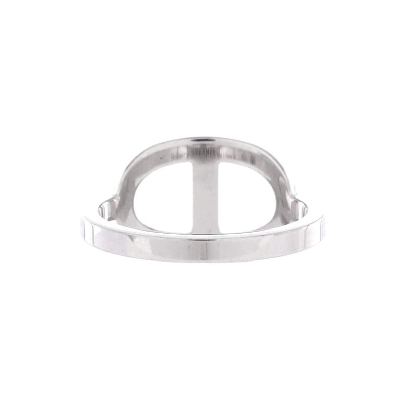 Hermes Chaine d'Ancre Contour Ring 18K White Gold and Diamonds Medium - 3