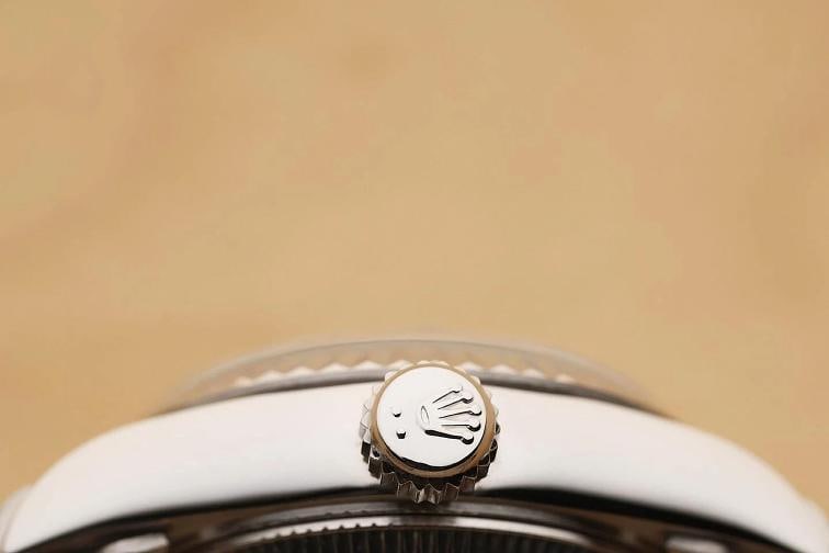 ROLEX DATEJUST 69179 FACTORY SILVER MYRIAD ARABIC DIAMOND 18K WHITE GOLD WATCH - 9