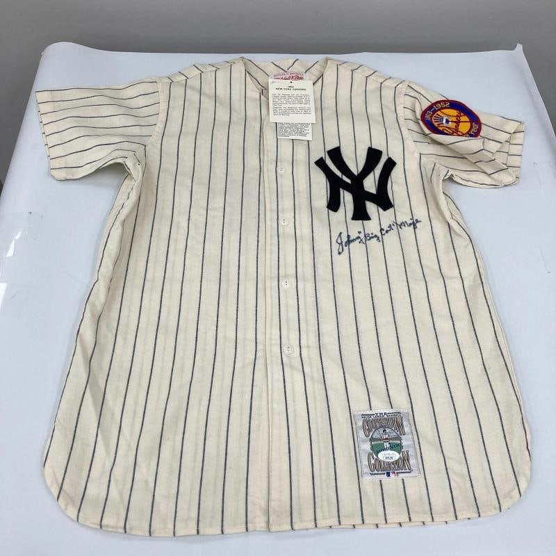 Johnny Mize "Big Cat" Signed 1952 Mitchell & Ness New York Yankees Jersey JSA - 2