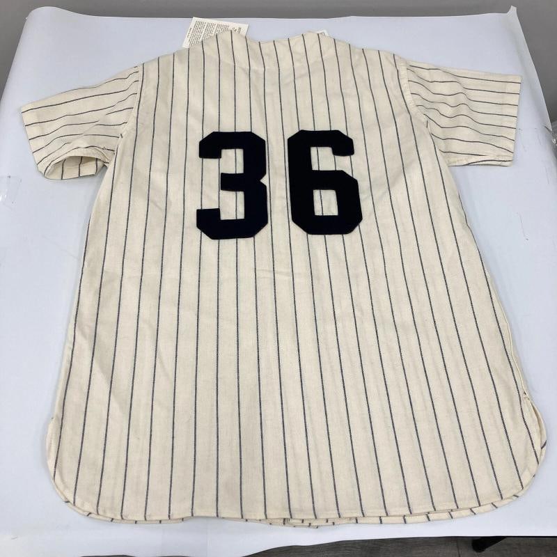 Johnny Mize "Big Cat" Signed 1952 Mitchell & Ness New York Yankees Jersey JSA - 6