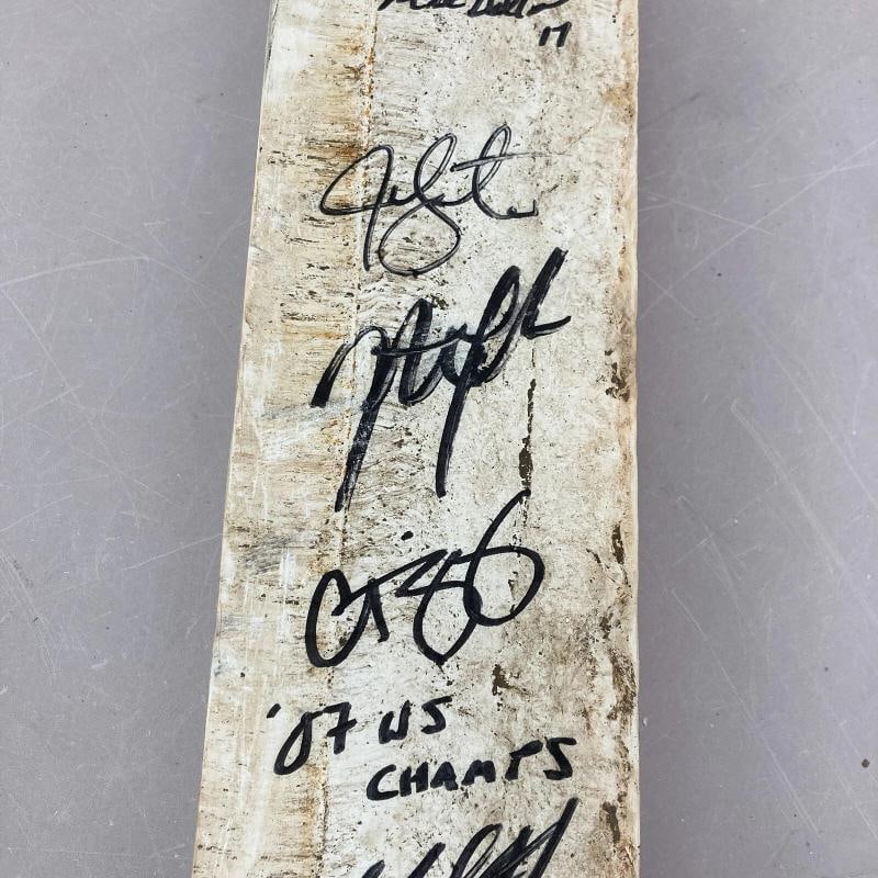 2007 Boston Red Sox W.S. Champs Pitching Staff Signed Game Used Rubber JSA - 4