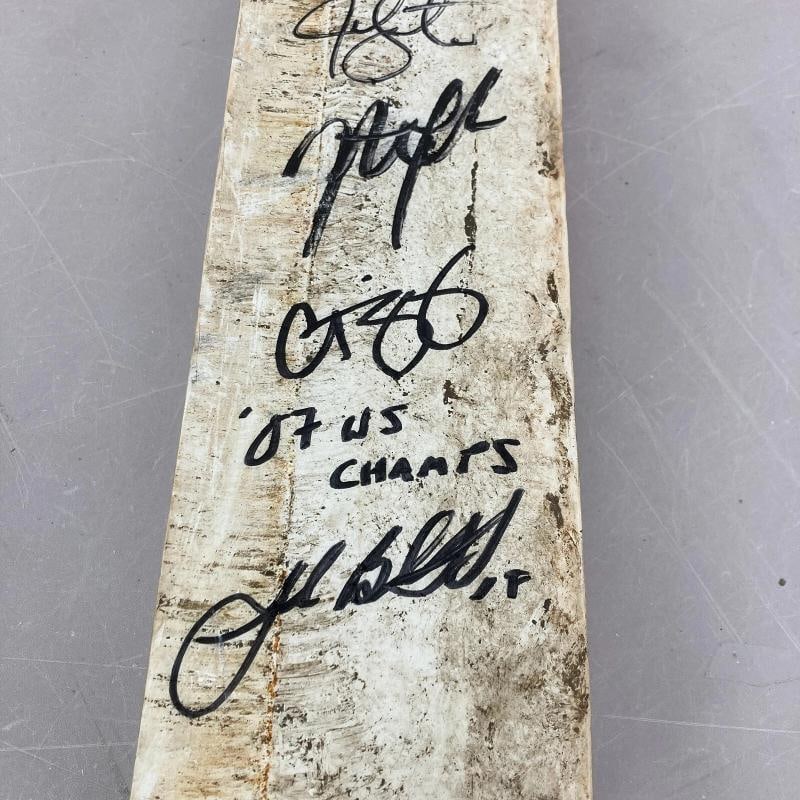 2007 Boston Red Sox W.S. Champs Pitching Staff Signed Game Used Rubber JSA - 5