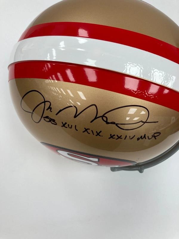 Joe Montana "SB XVI, XIX, XXIV MVP" Signed Full Size 49ers Game Helmet Beckett - 2
