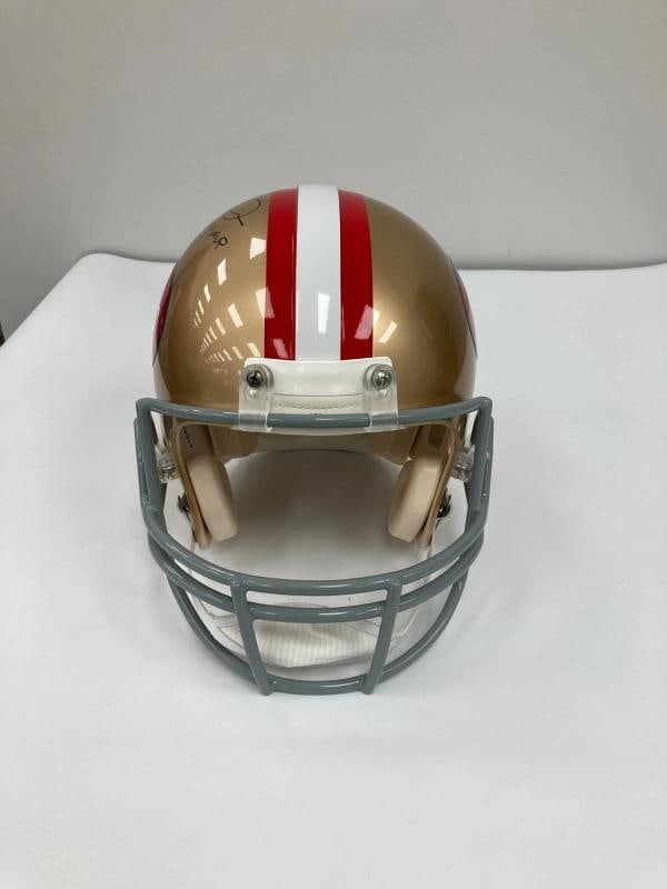 Joe Montana "SB XVI, XIX, XXIV MVP" Signed Full Size 49ers Game Helmet Beckett - 3