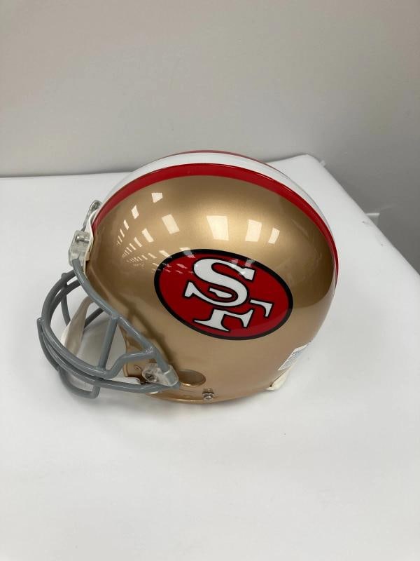 Joe Montana "SB XVI, XIX, XXIV MVP" Signed Full Size 49ers Game Helmet Beckett - 4