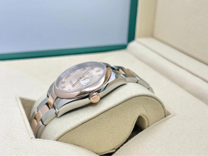 Rolex Datejust 36 116201 36mm Pink Roman Dial 18k Rose Gold Stainless Steel Box - 4