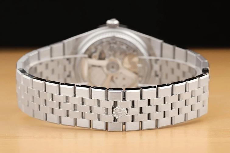 2026 APR B&P ROLEX LAND- DWELLER 127234 36MM 18K GOLD BEZEL HONEYCOMB WATCH - 7