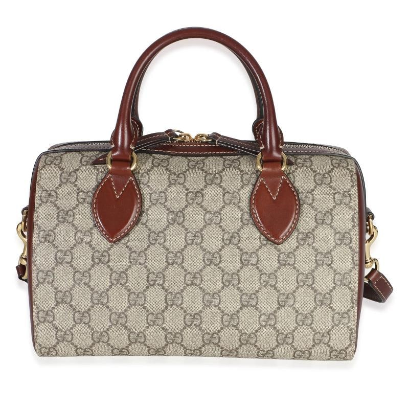 Gucci Brown GG Supreme Canvas Small Boston Bag (1 of 9)