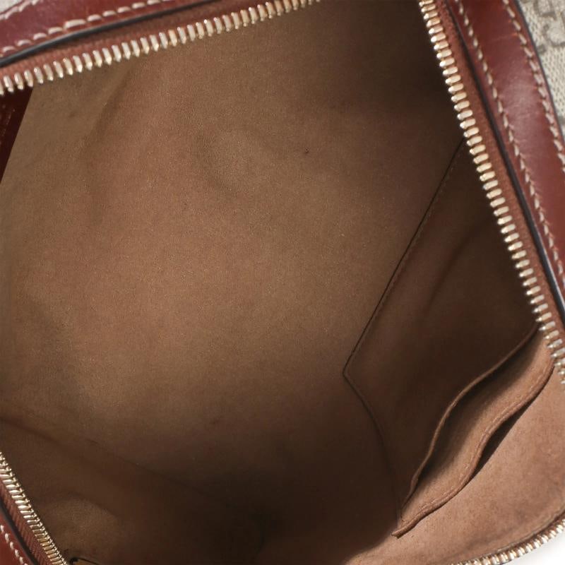 Gucci Brown GG Supreme Canvas Small Boston Bag - 2