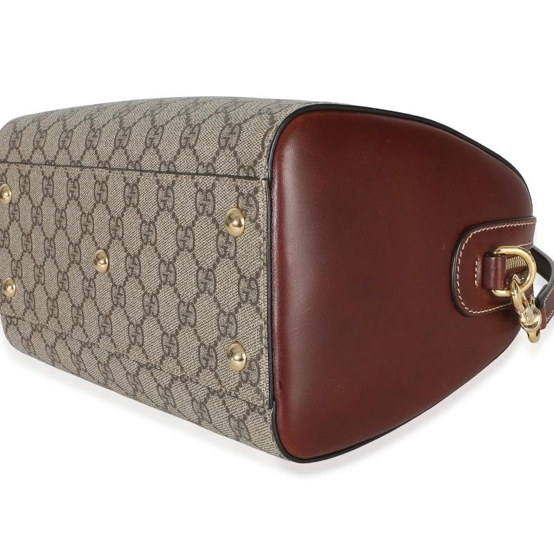 Gucci Brown GG Supreme Canvas Small Boston Bag - 7
