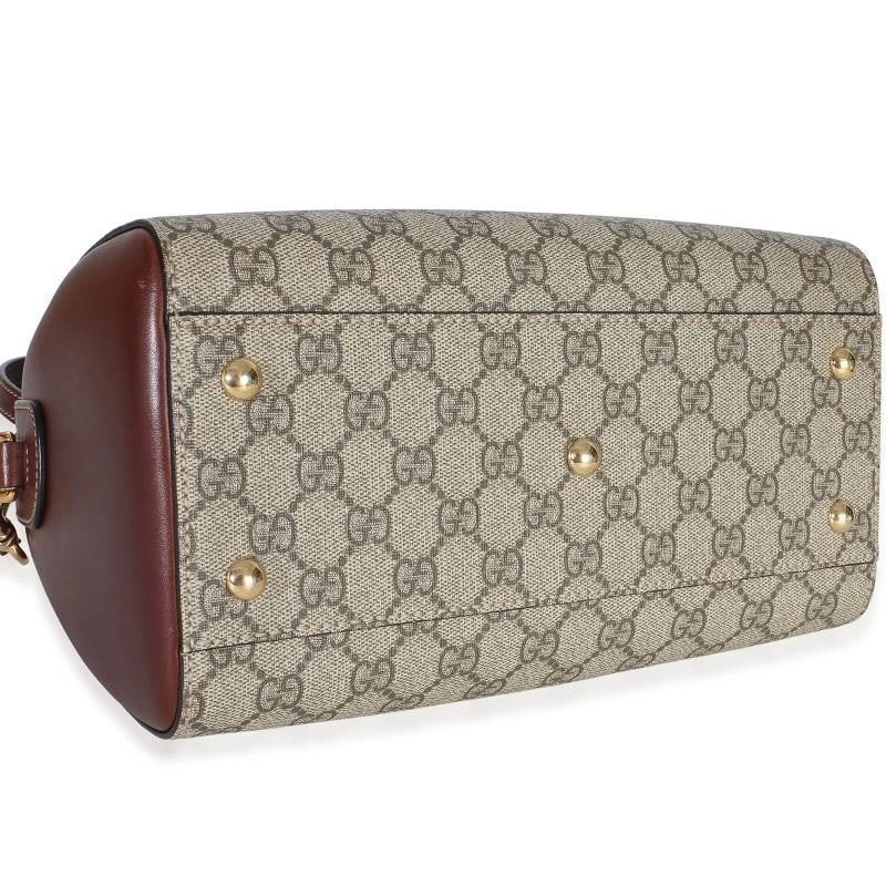 Gucci Brown GG Supreme Canvas Small Boston Bag - 8