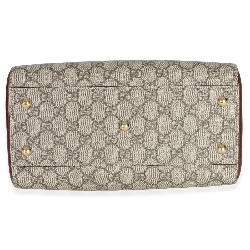 Gucci Brown GG Supreme Canvas Small Boston Bag - 9