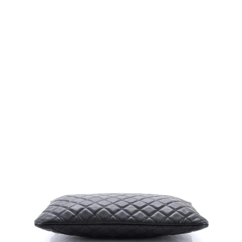 Chanel O Case Clutch Quilted Caviar Large - 4