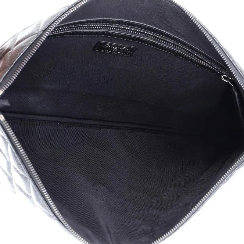 Chanel O Case Clutch Quilted Caviar Large - 5