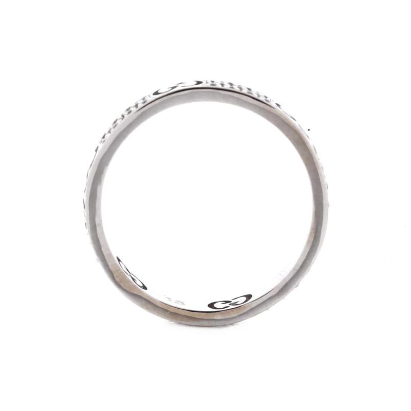Gucci Icon Band Ring 18K White Gold with Pave Diamonds 4mm - 2