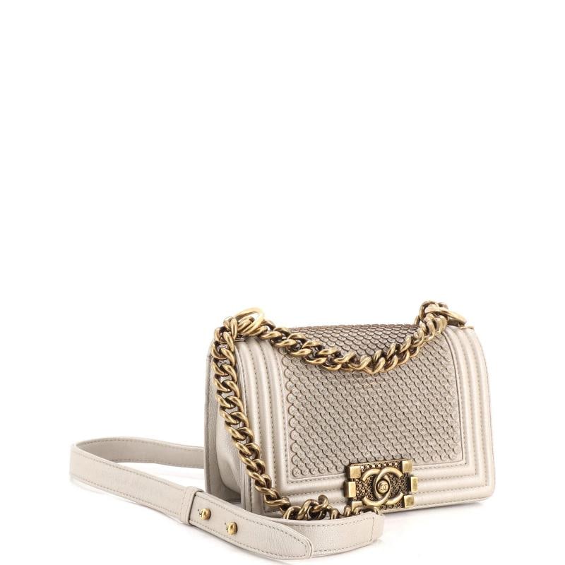 Chanel Boy Flap Bag Scaled Lambskin Small - 2