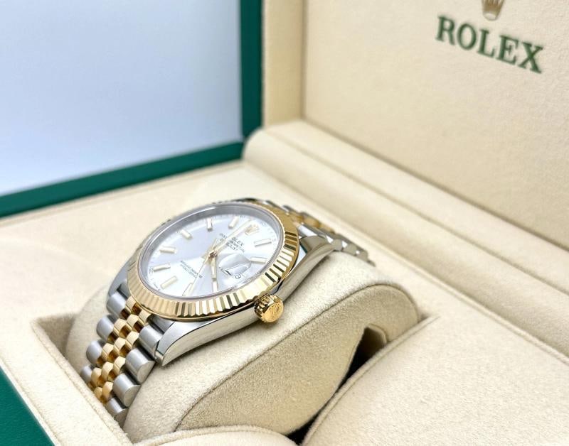 Rolex Datejust 41 126333 41mm Silver Dial 18K Yellow Gold Steel Box Paper - 3